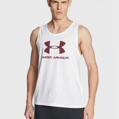 Εκπτωση 🔔 Συμφωνίες 🌟 Under Armour Άνδρες Tank Tops Tank Top Ua Sportstyle Logo 1329589 Λευκό Loose Fit ✨ 😀