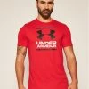 Εξοδος 🎁 Best Pirce 🎉 Under Armour Άνδρες T-shirts T-Shirt Ua Gl Foundation 1326849 Κόκκινο Loose Fit 🤩 🤩