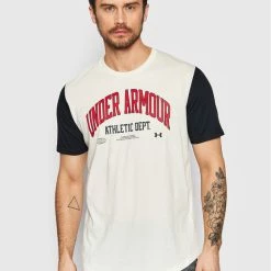Προώθηση ⌛ Φτηνός ❤️ Under Armour Άνδρες T-shirts T-Shirt Dept Clrblk 1370515 Μπεζ Relaxed Fit 🥰 ❤️