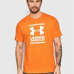 Νέος 🎉 Φτηνός 🌟 Under Armour Άνδρες T-shirts T-Shirt Foundation 1326849 Πορτοκαλί Relaxed Fit 😀 🌟