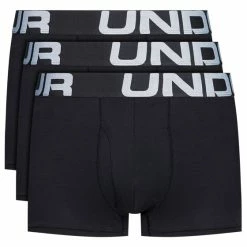 Νέος ✨ Προώθηση ✔️ Under Armour Άνδρες Μπόξερ Σετ μποξεράκια 3 τμχ 1327424 Μαύρο 🤩 ❤️