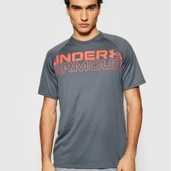 Η καλύτερη συμφωνία 👏 ΧΟΝΔΡΙΚΟ ΕΜΠΟΡΙΟ 🎉 Under Armour Άνδρες Μπλουζάκια Τεχνικά Φανελάκι τεχνικό Wordmark 1361702 Γκρι Loose Fit 😉 🎉