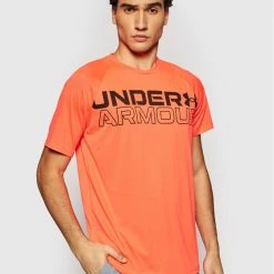 Εκπτωση 🔔 Φτηνός 🧨 Under Armour Άνδρες Μπλουζάκια Τεχνικά Φανελάκι τεχνικό Wordmark 1361702 Πορτοκαλί Loose Fit 😀 🥰