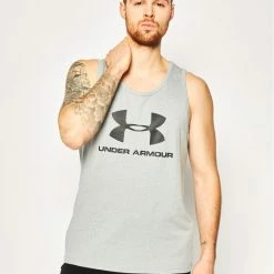 Flash Sale 👍 ΧΟΝΔΡΙΚΟ ΕΜΠΟΡΙΟ 🥰 Under Armour Άνδρες Tank Tops Tank Top UA Sportstyle Logo 1329589 Γκρι Regular Fit ❤️ ⌛