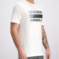 Εξοδος 🤩 Τοπ 10 😉 Under Armour Άνδρες T-shirts T-Shirt Ua Team Issue Wordmark 1329582 Λευκό Regular Fit 👍 🎁