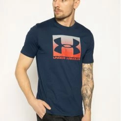 Συμφωνίες ❤️ Εκπτωση ⭐ Under Armour Άνδρες T-shirts T-Shirt Ua Boxed Sportstyle 1329581 Σκούρο μπλε Loose Fit 🔔 🔔
