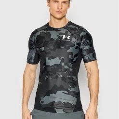 Προϋπολογισμός ❤️ Best Pirce ⭐ Under Armour Άνδρες Μπλουζάκια Τεχνικά Φανελάκι τεχνικό Ua Iso-Chill Printed 1361514 Μαύρο Compression Fit 👏 👏